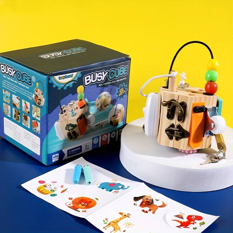 1 Activity Cube Set Busy Cube Sensory Toys Travel Toys For - Temu